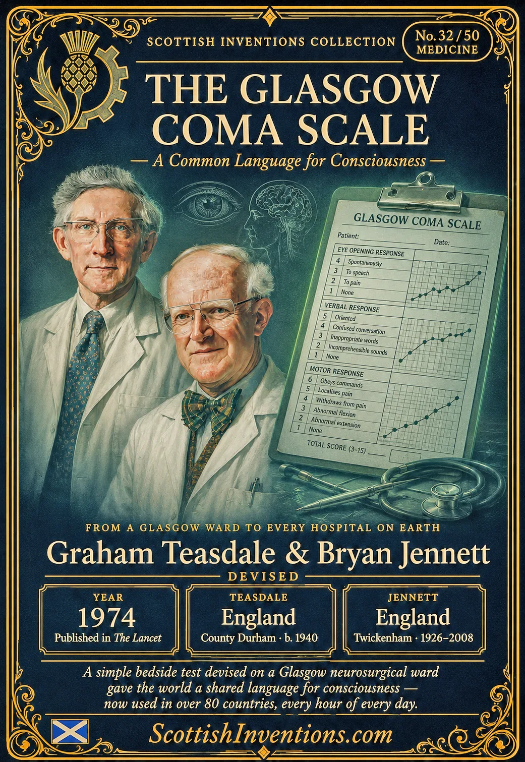 Glasgow Coma Scale — Scottish Inventions Collection Glasgow Coma Scale collectible card — Scottish Inventions Collection