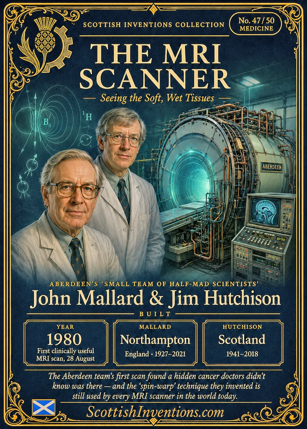 MRI Scanner collectible card — Scottish Inventions Collection
