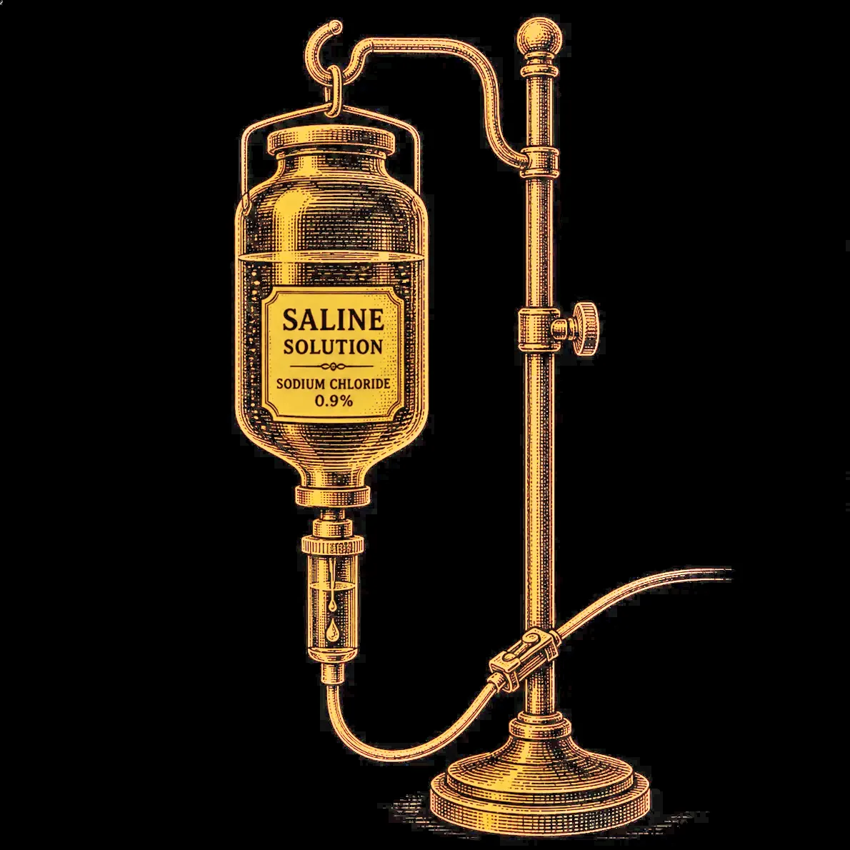 The IV Drip (Intravenous Saline)