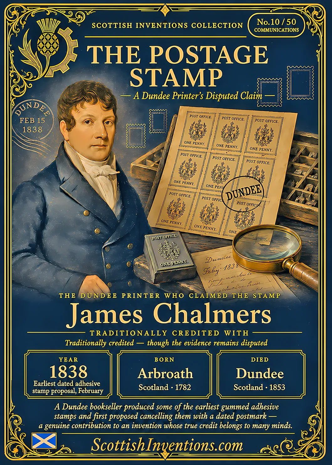 The Postage Stamp collectible card — Scottish Inventions Collection
