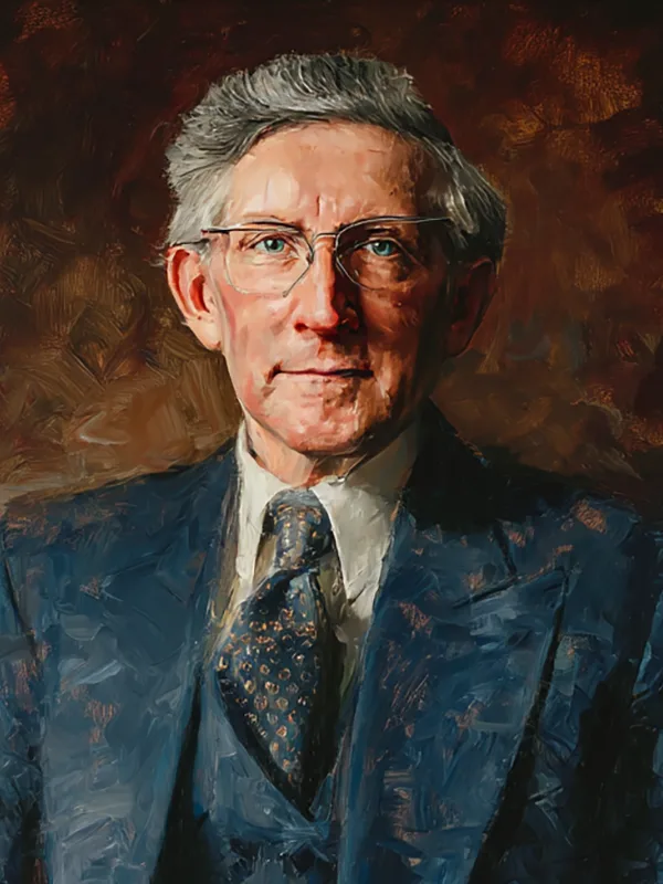 Portrait of Bryan Jennett, co-author of the Glasgow Coma Scale, born in Twickenham, London, England.
