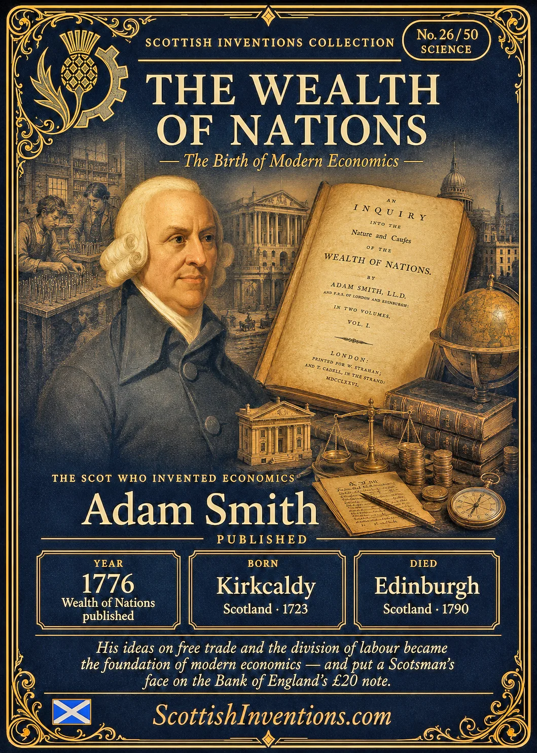 The Wealth of Nations collectible card — Scottish Inventions Collection