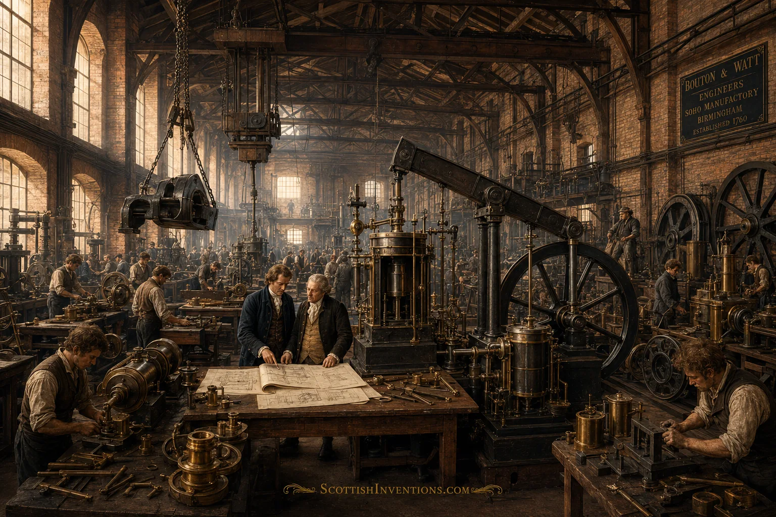 The Soho Manufactory James Watt and Matthew Boulton inside Soho Manufactory