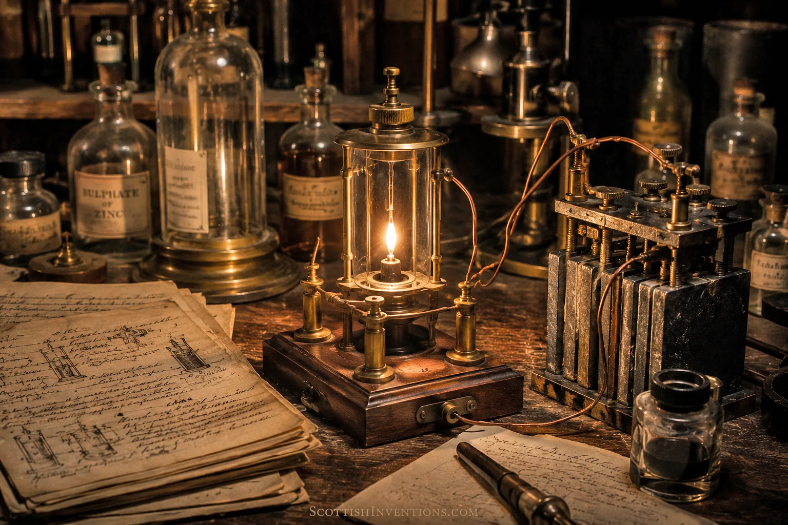 Historical reconstruction of James Bowman Lindsay's experimental electric light apparatus