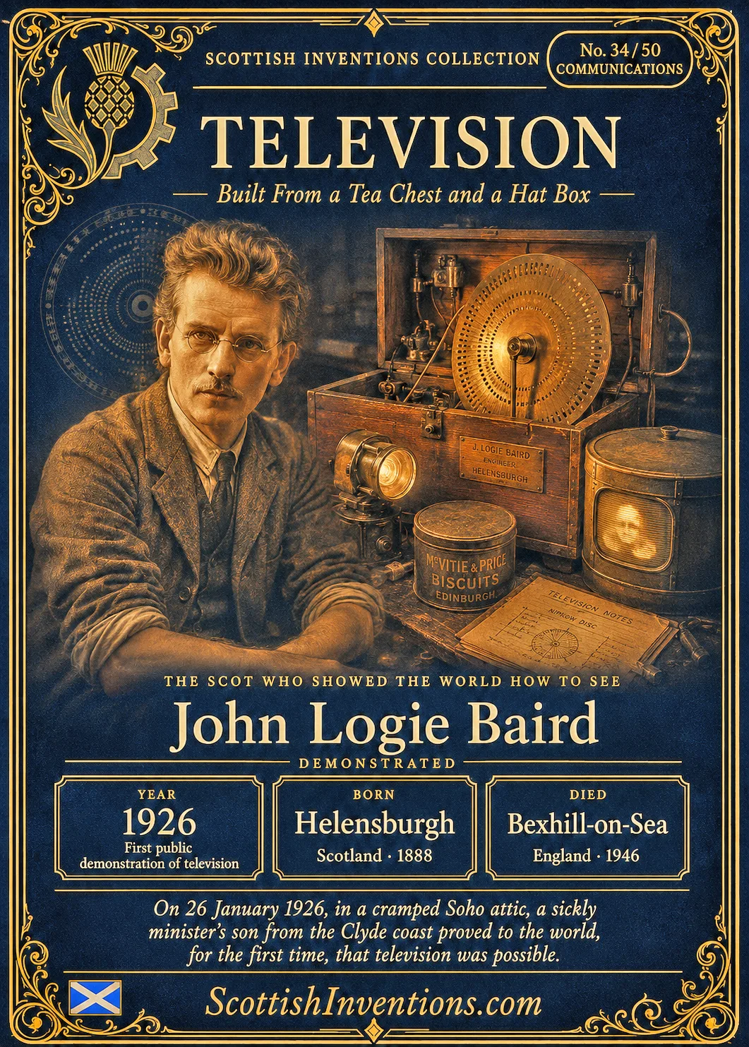 Television collectible card — Scottish inventions Collection