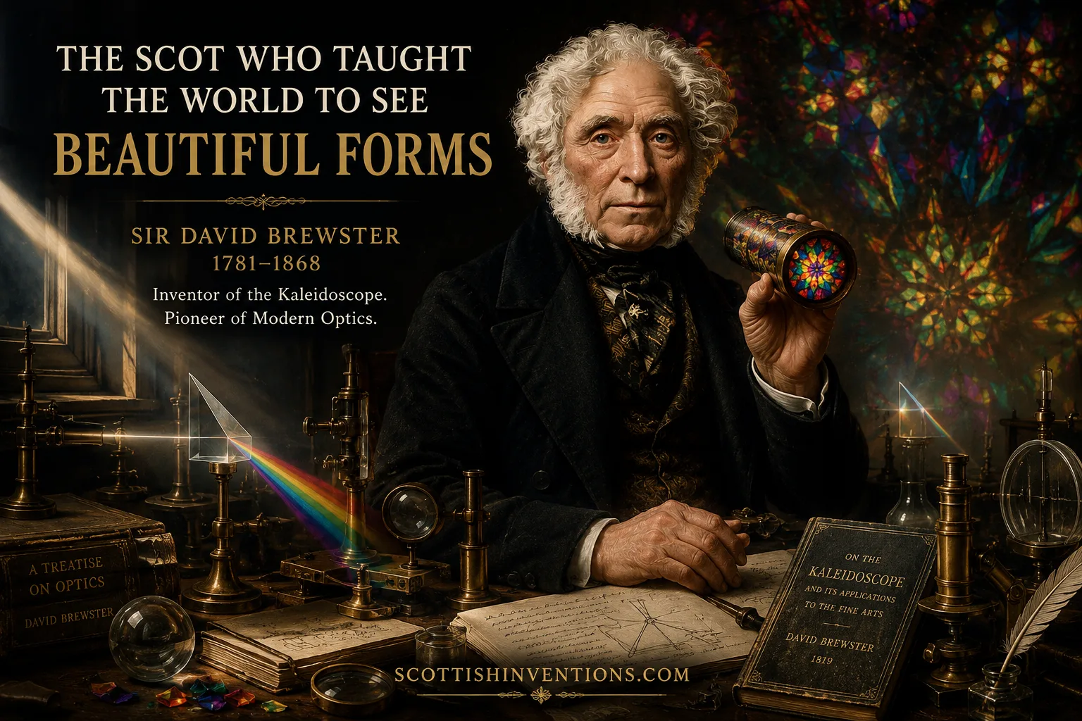 Sir David Brewster inventor of the kaleidoscope and pioneer of optical science