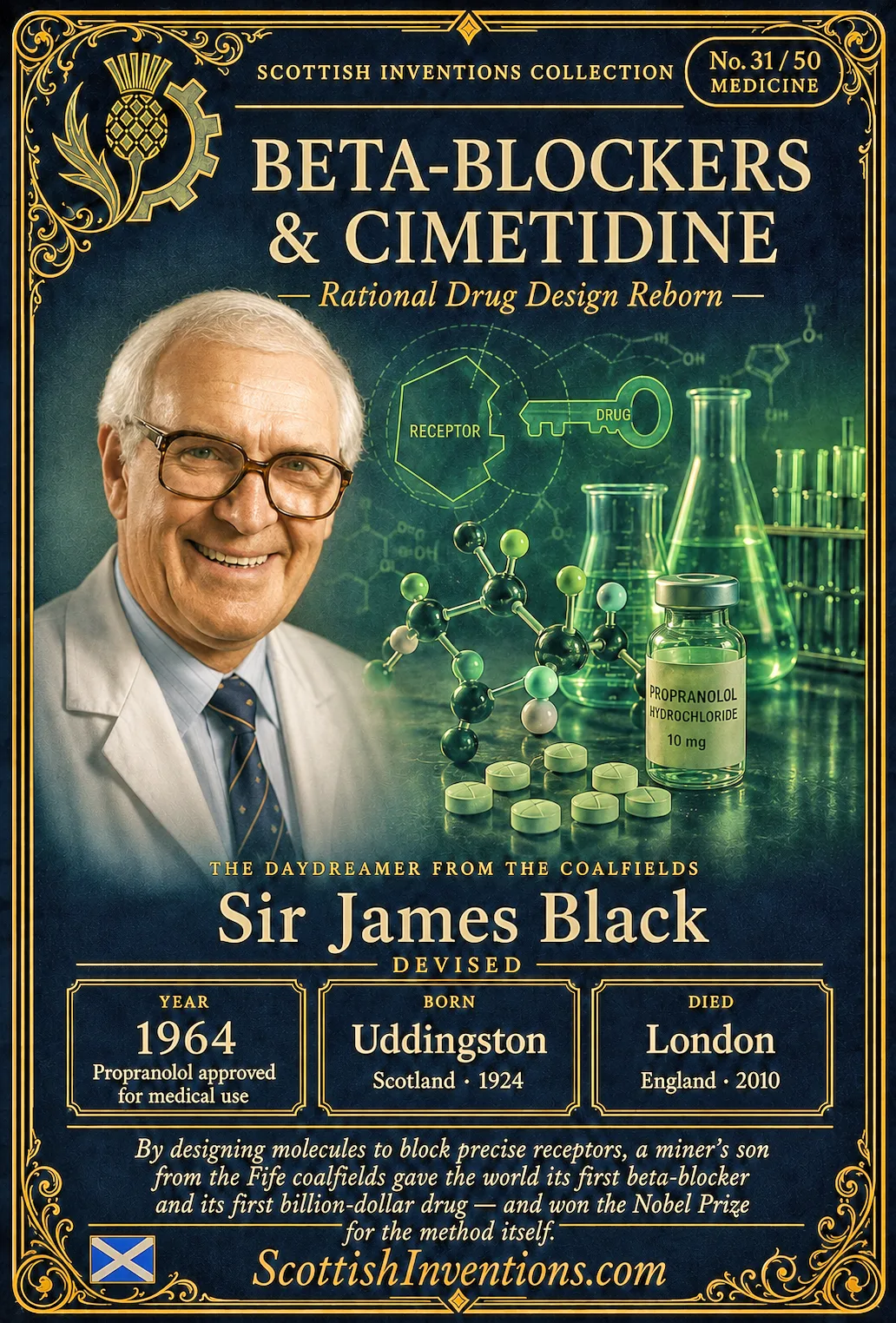 Beta-Blockers collectible card — Scottish Inventions Collection