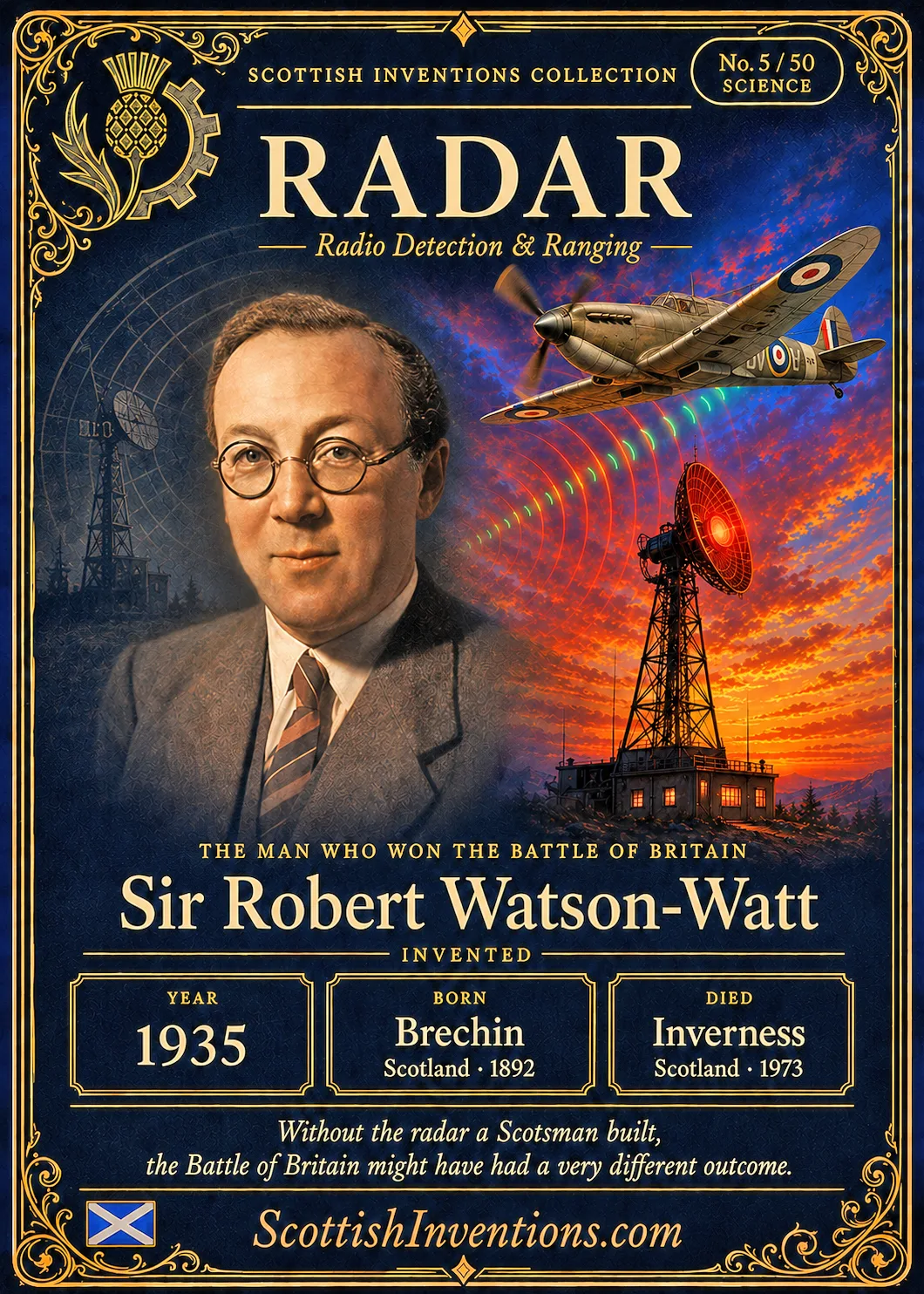 Radar collectible card — Scottish Inventions Collection