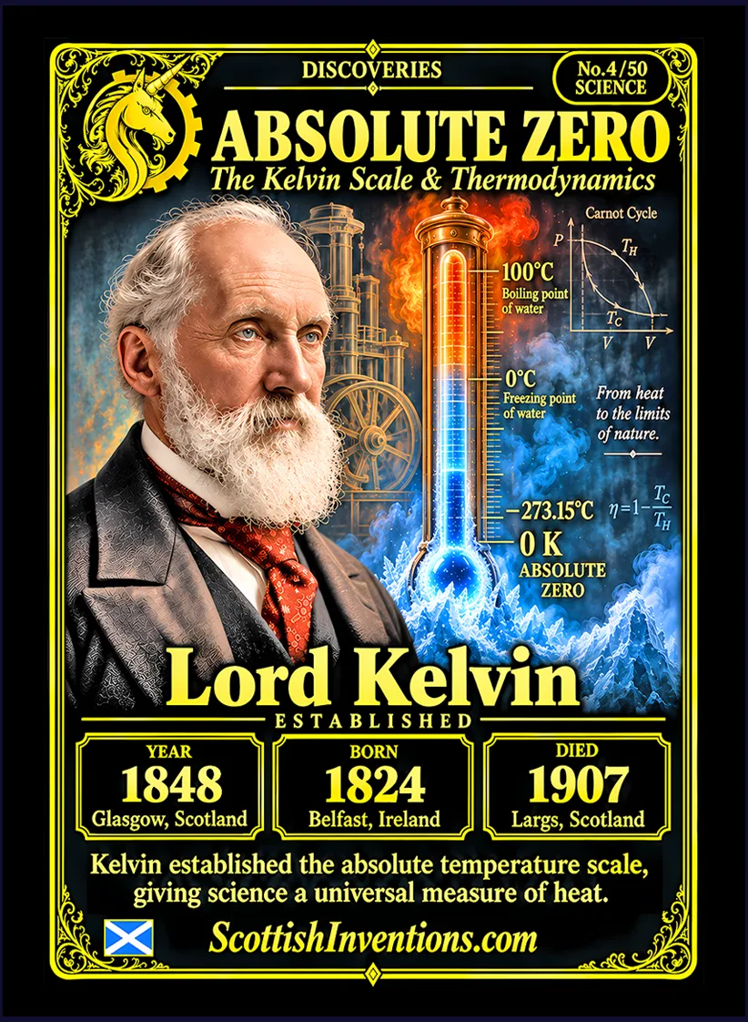 Absolute Zero collectible card — Scottish discoveries Collection