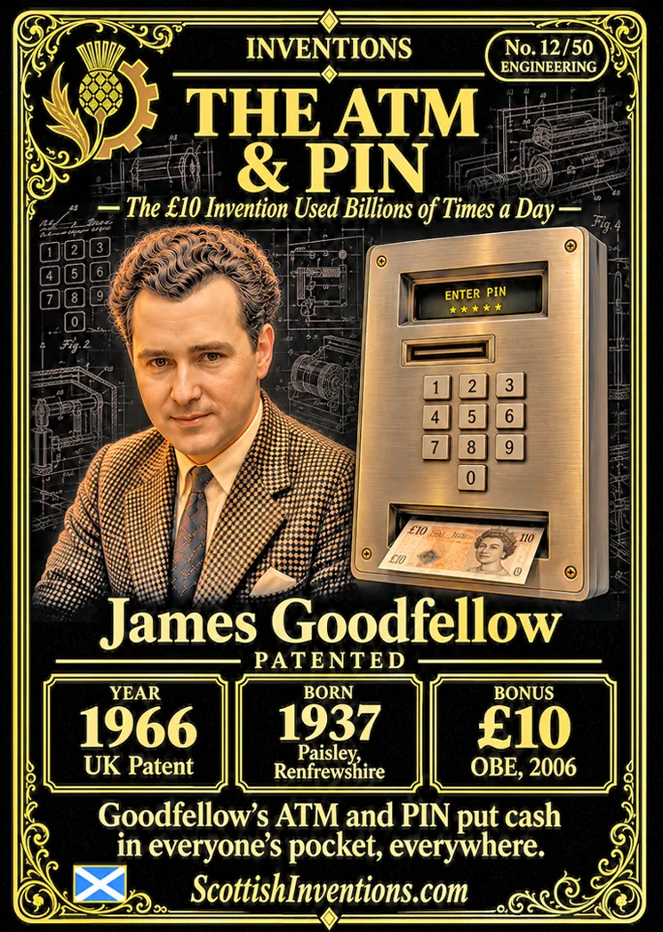 ATM and PIN collectible card — Scottish Inventions Collection