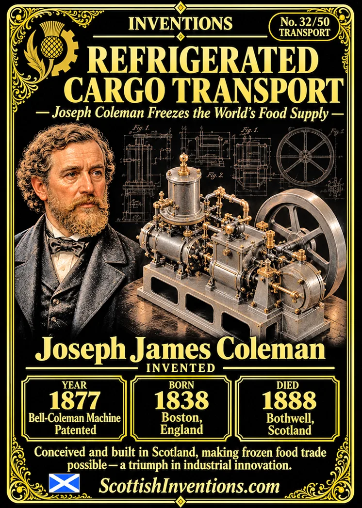 Refrigerated Cargo Transport collectible card — Scottish Inventions Collection