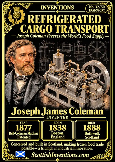Refrigerated Cargo Transport collectible card — Scottish Inventions Collection