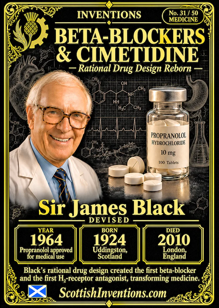 Beta-Blockers collectible card — Scottish Inventions Collection