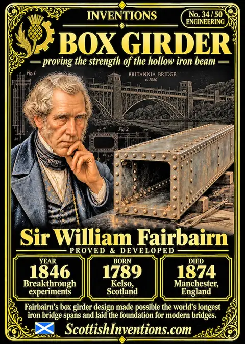 The Wrought-Iron Box Girder collectible card — Scottish Inventions Collection