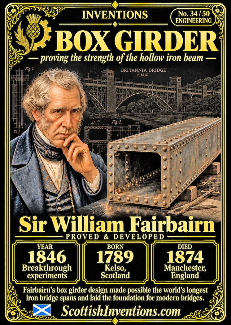 The Wrought-Iron Box Girder collectible card — Scottish Inventions Collection