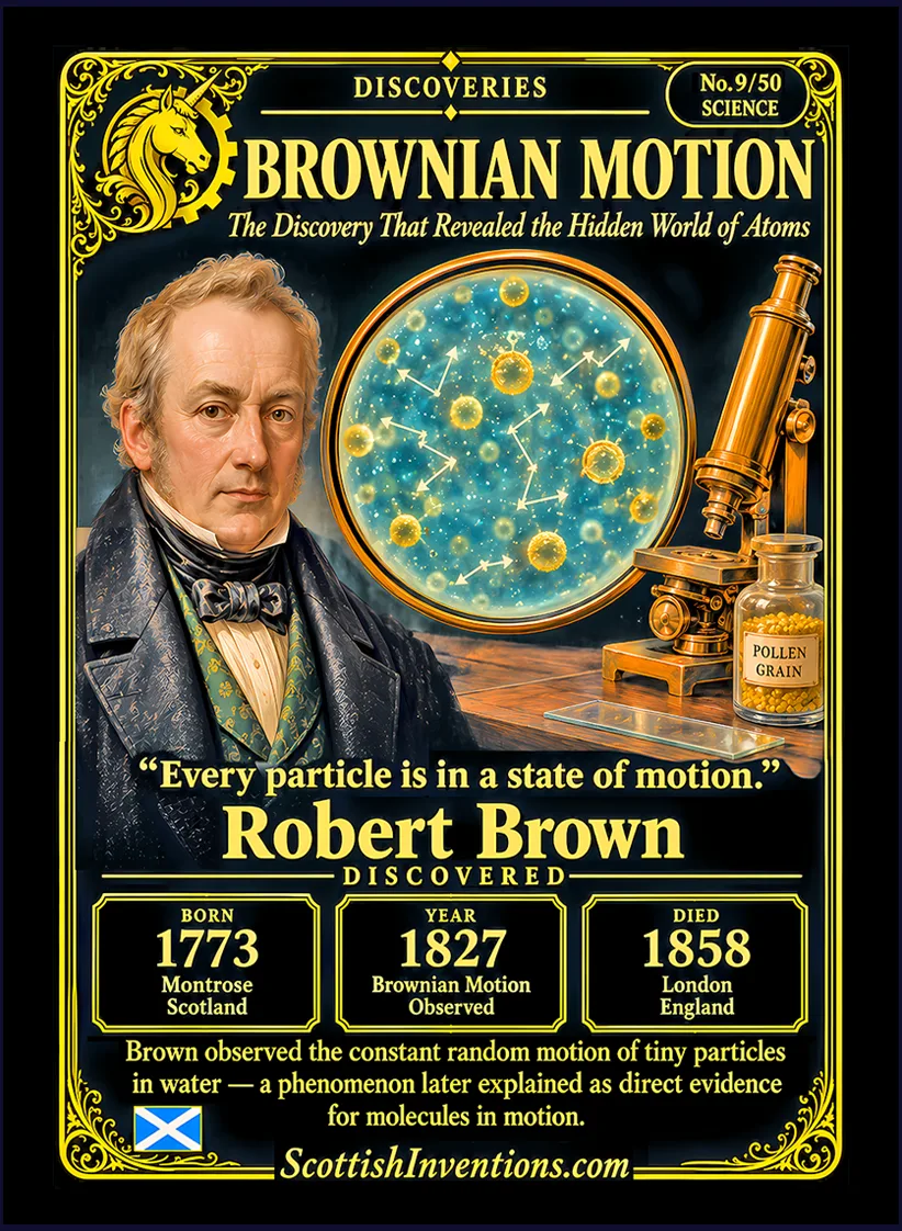 Brownian Motion collectible card — Scottish discoveries Collection