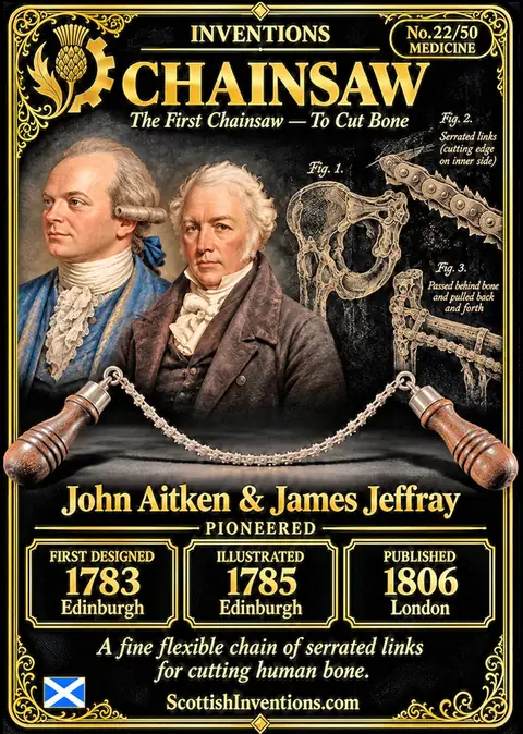 Chainsaw collectible card — Scottish Inventions Collection
