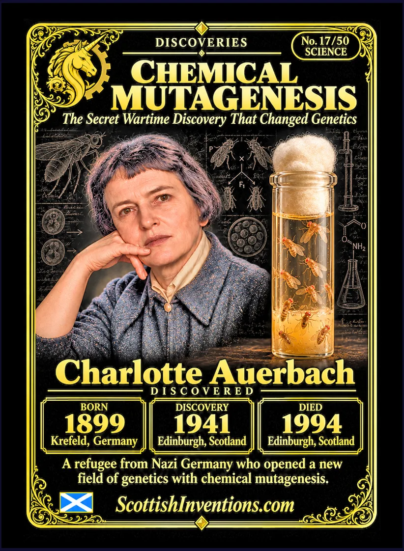 Chemical Mutagenesis collectible card — Scottish discoveries Collection