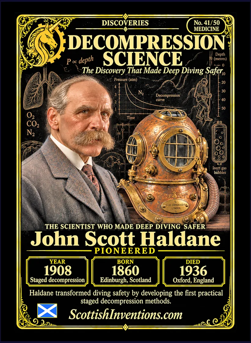 Decompression collectible card — Scottish discoveries Collection