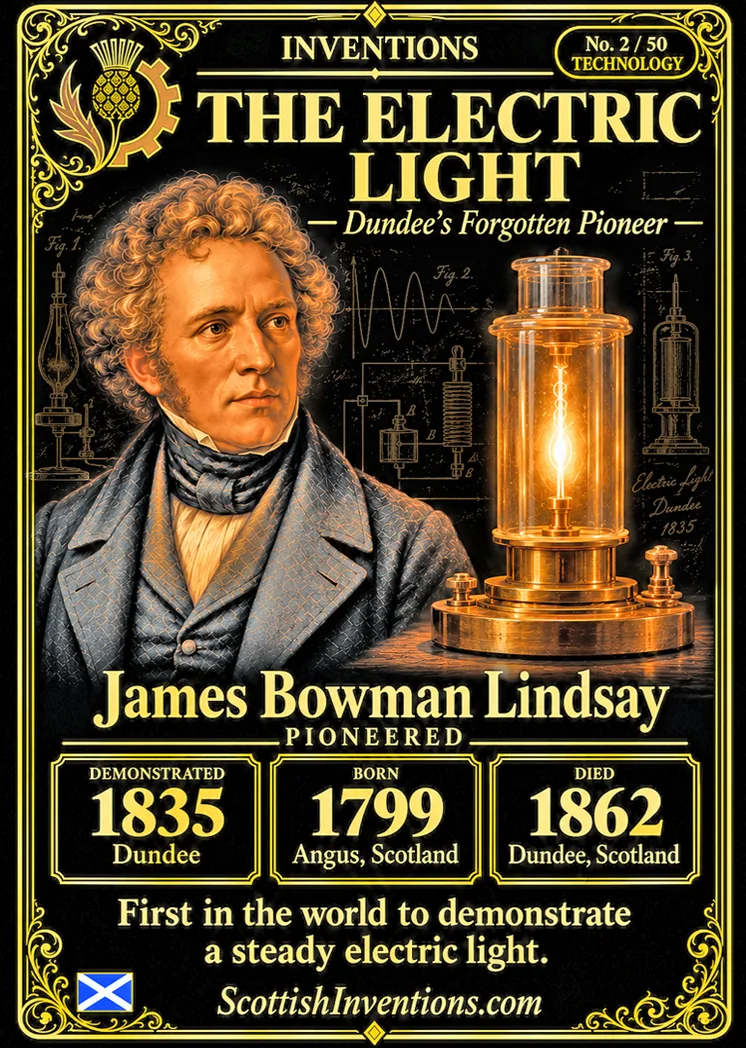 The Electric Light (1835) collectible card — Scottish Inventions Collection