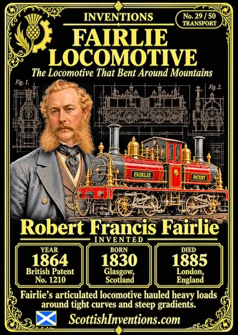 The Fairlie Locomotive collectible card — Scottish Inventions Collection