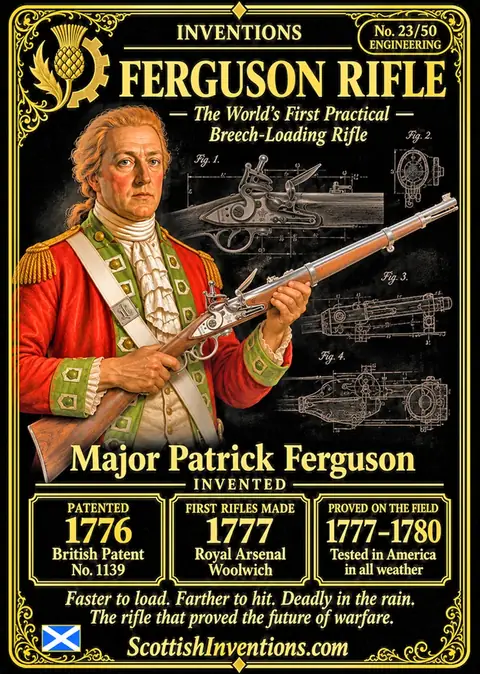 Ferguson Breech-Loading Rifle collectible card — Scottish Inventions Collection
