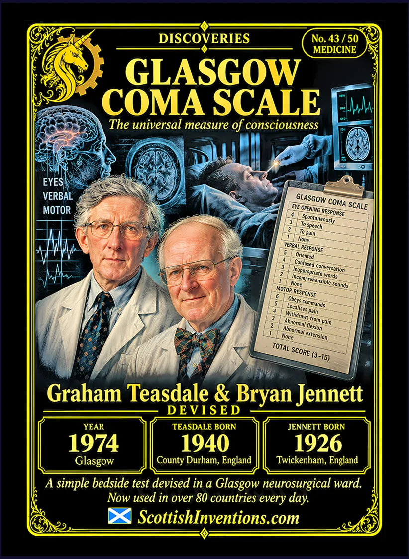 Glasgow Coma Scale collectible card — Scottish discoveries Collection