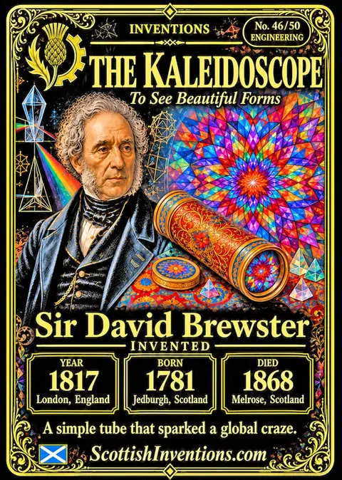 Kaleidoscope collectible card — Scottish Inventions Collection