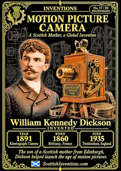 Kinetograph & Kinetoscope collectible card — Scottish Inventions Collection