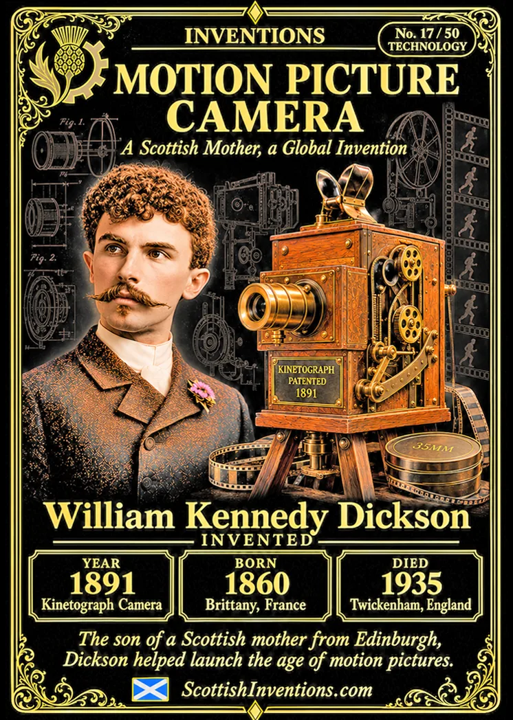 Kinetograph & Kinetoscope collectible card — Scottish Inventions Collection