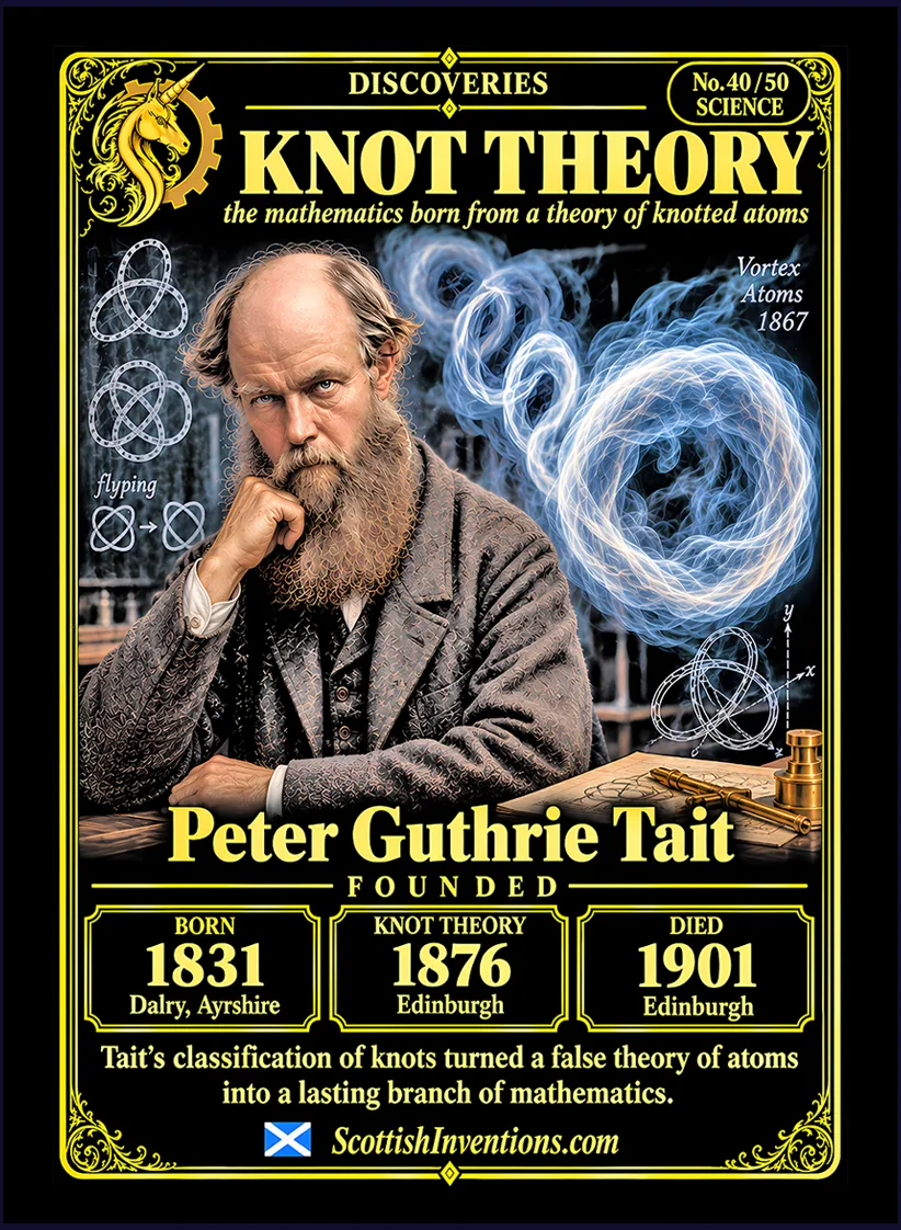 Knot Theory collectible card — Scottish discoveries Collection