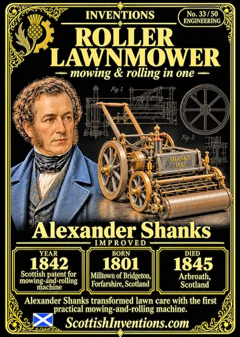 The Lawnmower collectible card — Scottish Inventions Collection