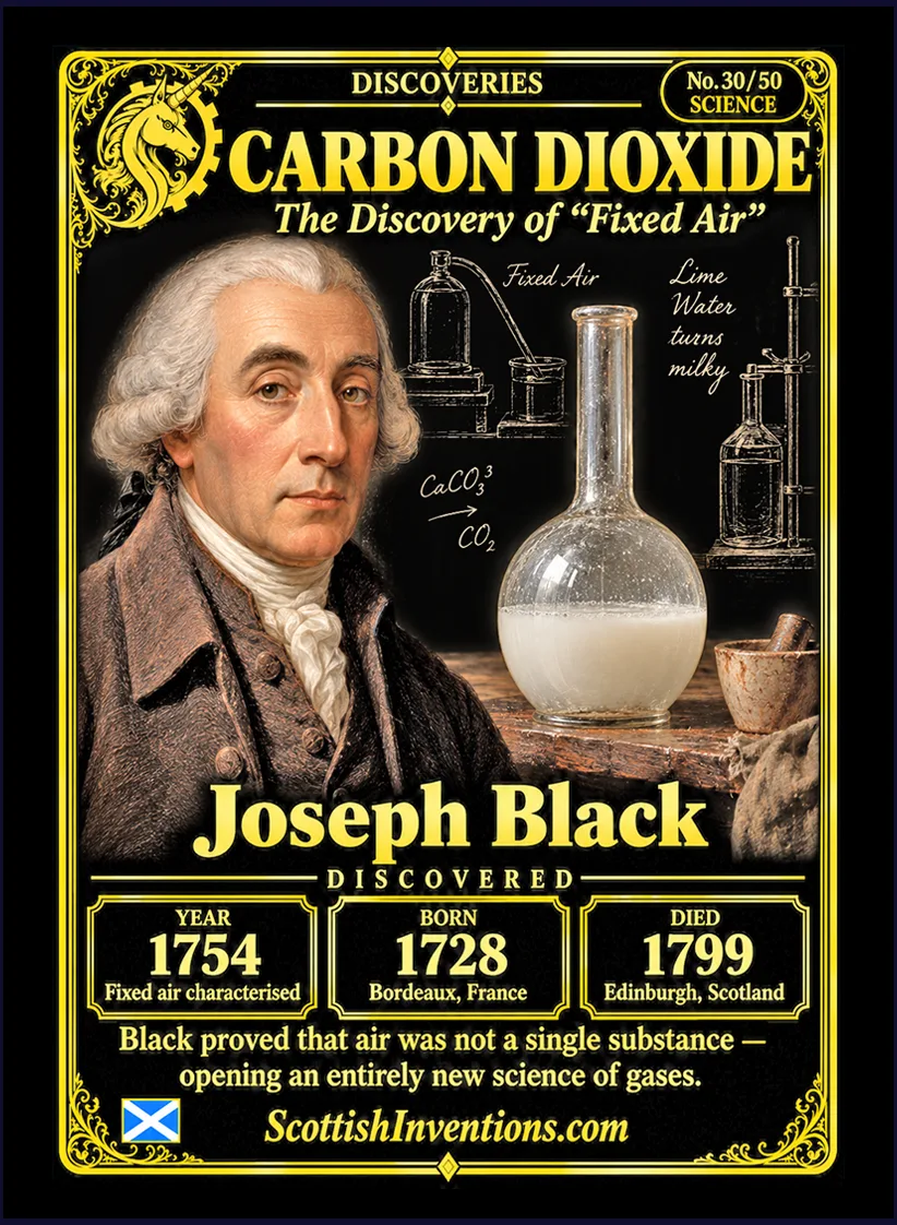 Leslie Cube collectible card — Scottish discoveries Collection
