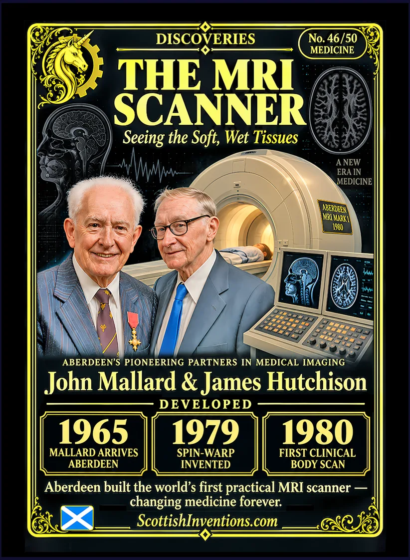 MRI Scanner collectible card — Scottish discoveries Collection