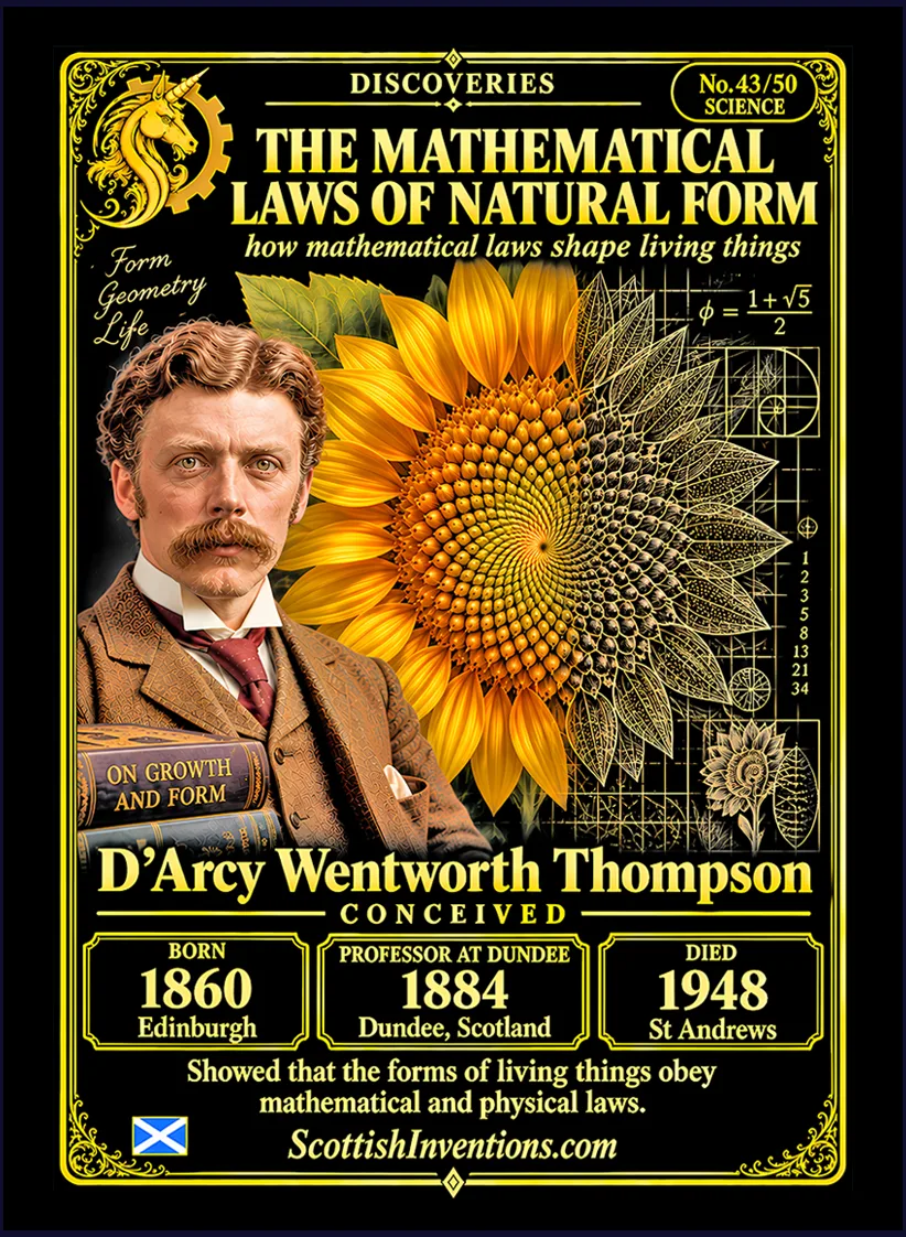 On Growth and Form collectible card — Scottish discoveries Collection