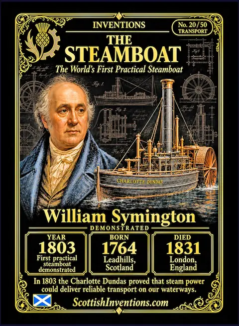 The Charlotte Dundas collectible card — Scottish Inventions Collection