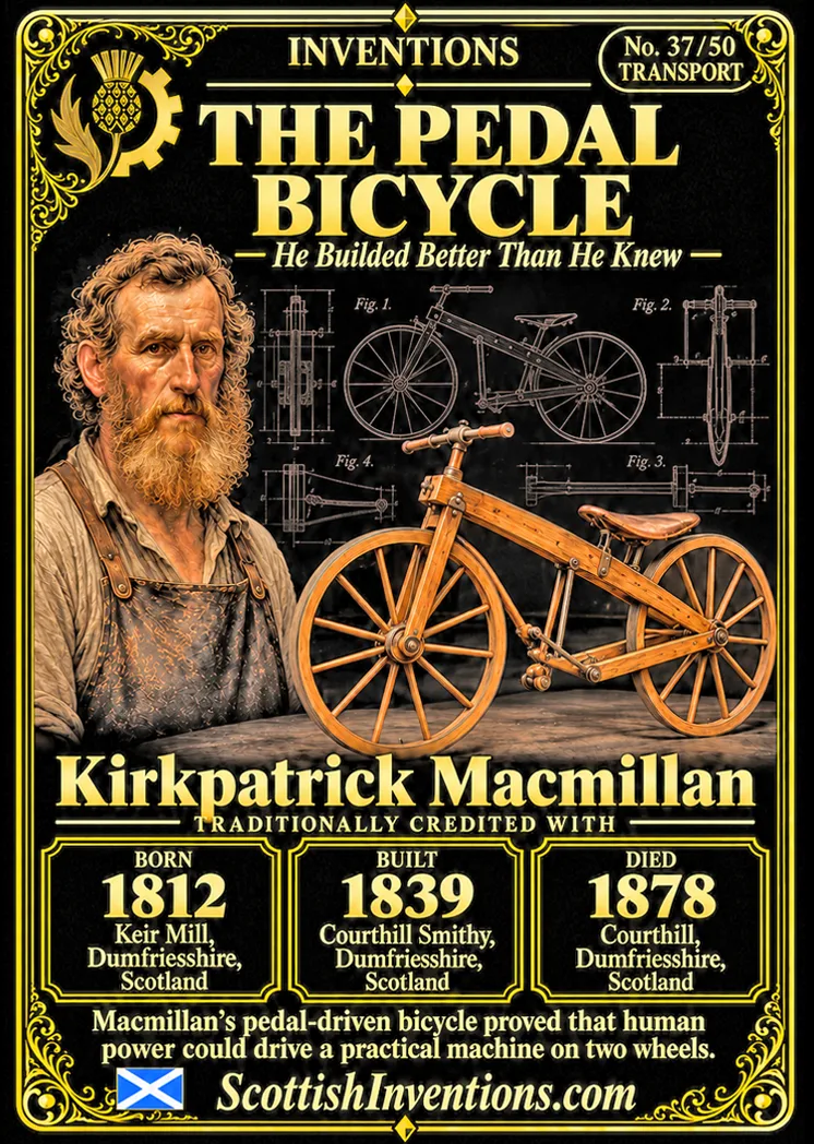 Pedal Bicycle collectible card — Scottish Inventions Collection