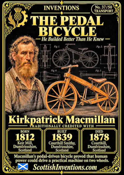 Pedal Bicycle collectible card — Scottish Inventions Collection