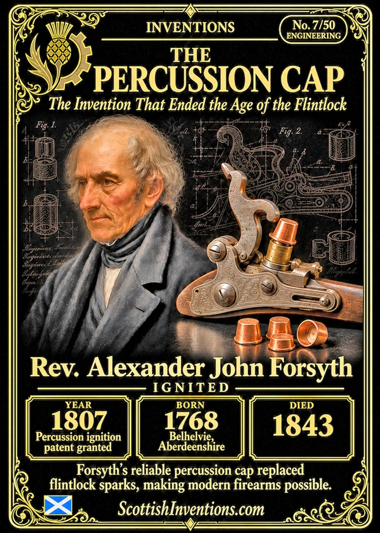 The Percussion Cap collectible card — Scottish Inventions Collection