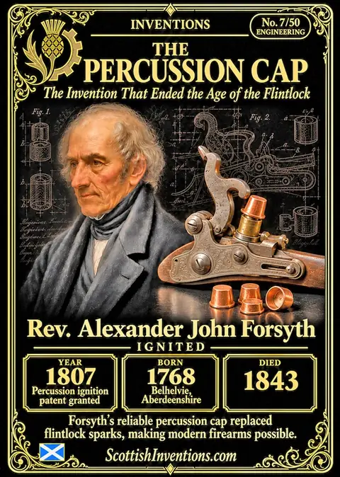 The Percussion Cap collectible card — Scottish Inventions Collection