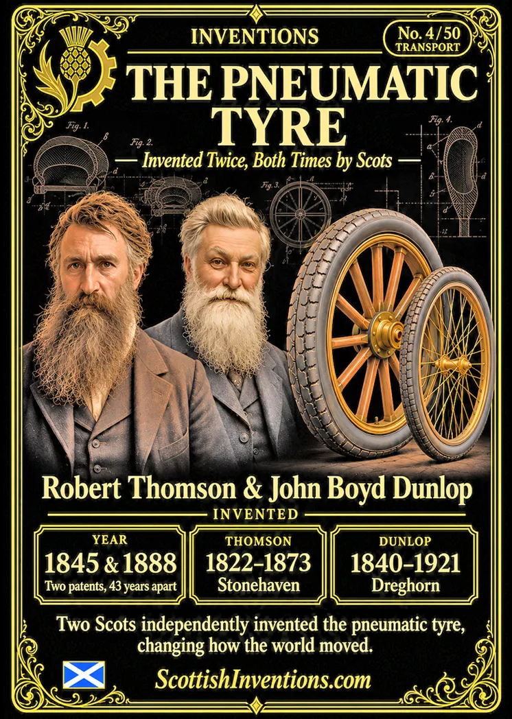 Pneumatic Tyre collectible card — Scottish Inventions Collection