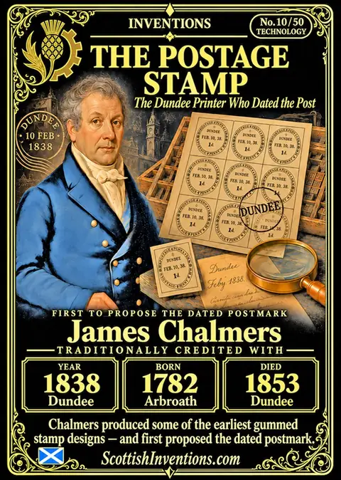 The Postage Stamp collectible card — Scottish Inventions Collection