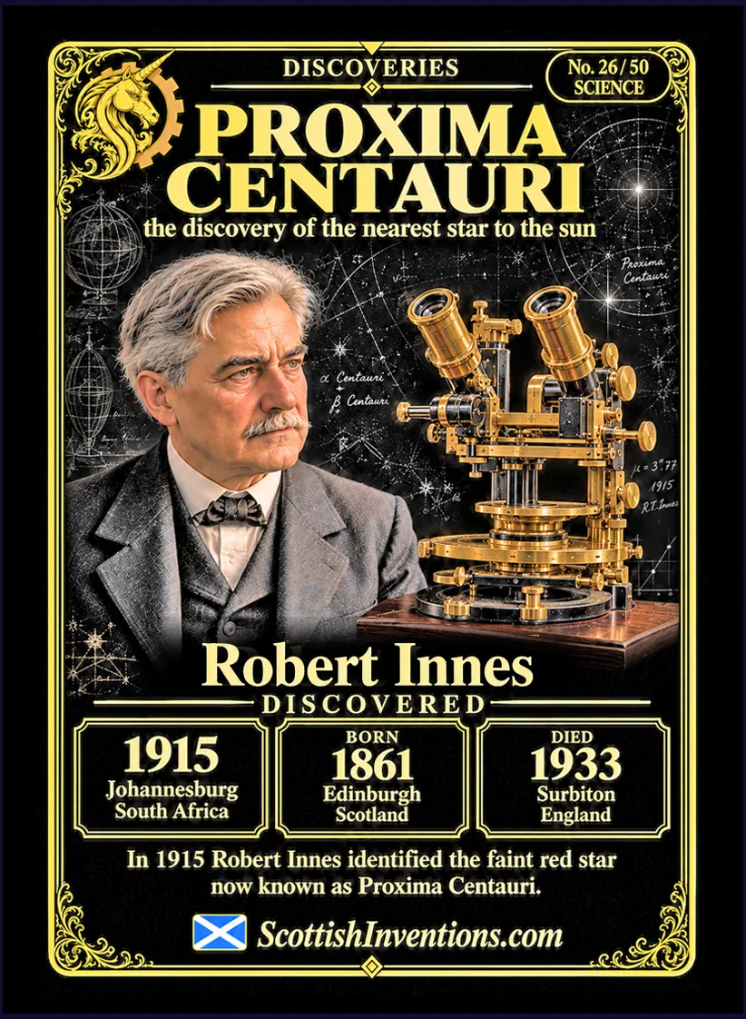 Proxima Centauri collectible card — Scottish discoveries Collection