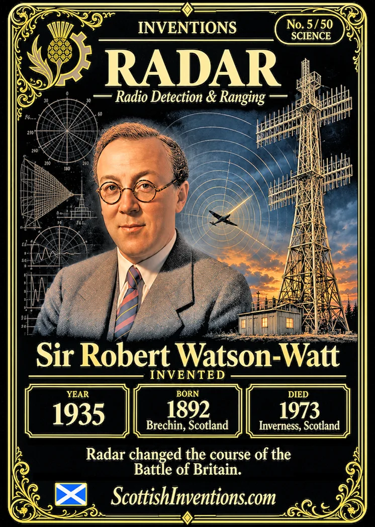 Radar collectible card — Scottish Inventions Collection