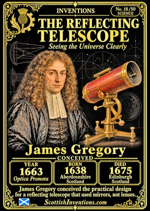 The Reflecting Telescope collectible card — Scottish Inventions Collection