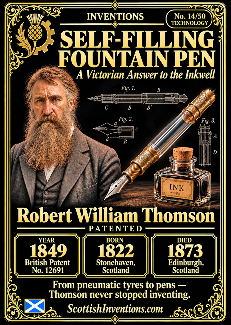 Self-Filling Fountain Pen card front