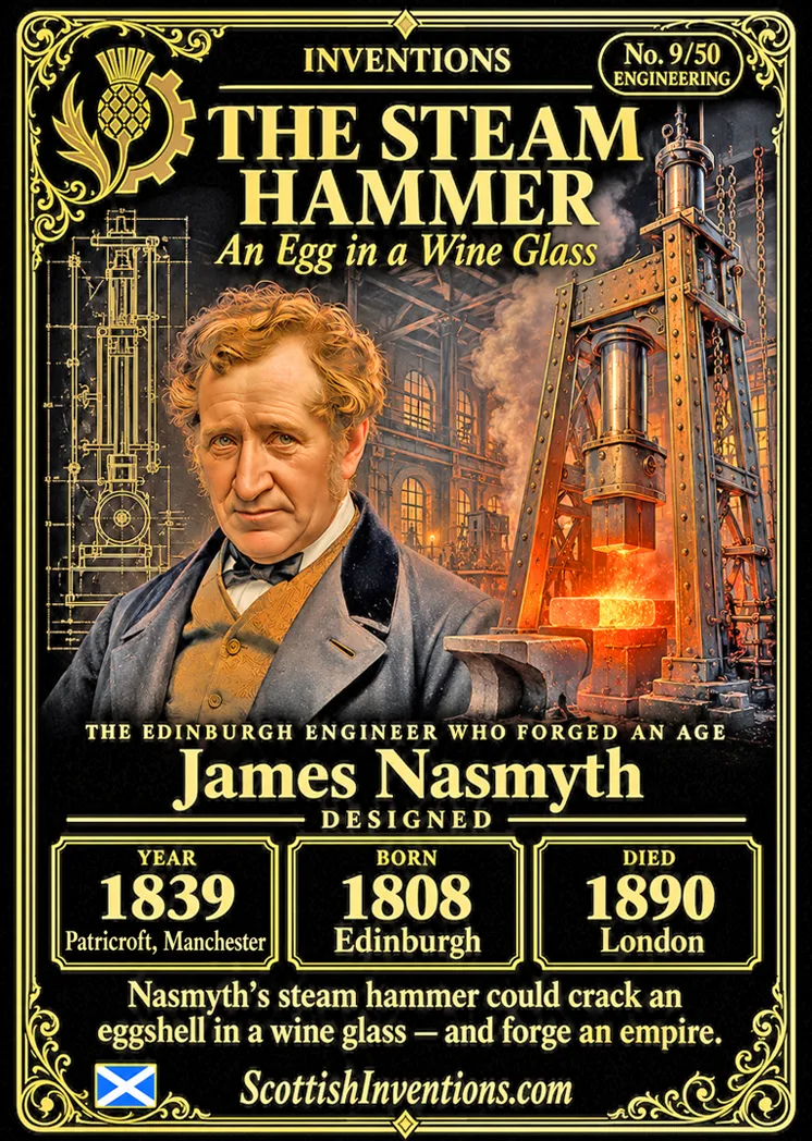 The Steam Hammer collectible card — Scottish Inventions Collection