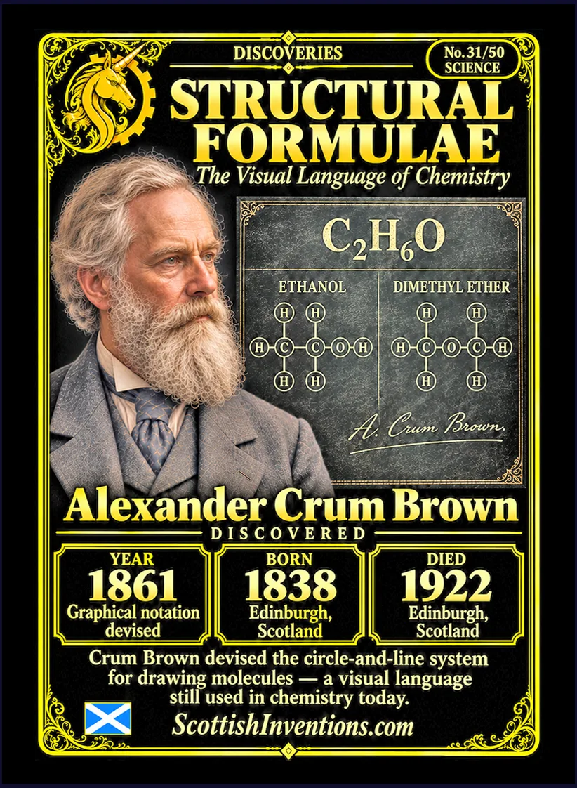 Structural Formulae collectible card — Scottish discoveries Collection