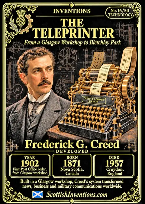 Teleprinter collectible card — Scottish Inventions Collection