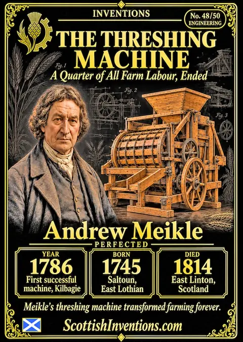 Threshing Machine collectible card — Scottish Inventions Collection